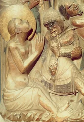 Het Martelaarschap van St. Thecla, detail van het Hoofdaltaar