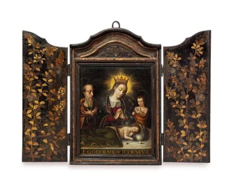 Een draagbaar christelijk heiligdom (Seigan) in opdracht van de Portugese Jezuïeten