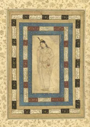 Een staande dame, Isfahan, ca. 1620-25