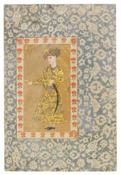 Een jongeman met een wijnglas, Safavid Isfahan