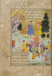 Illustratie uit de Shahnama (Boek der Koningen), door Abul-Qasim Mansur Firdawsi (ca. 934-ca. 1020), 1781-82