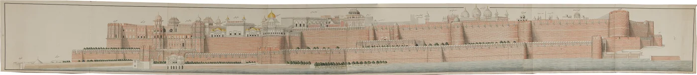 Panorama van het fort van Agra