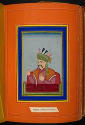 Shah Abbas I van Perzië (reg. 1588-1629) portret, kijkt naar links