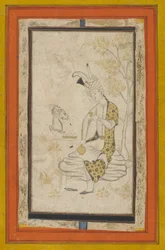 Shah Tahmasp I zittend op rots, Safavid-dynastie