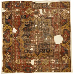 Tabriz medaillon en cartouche tapijtfragment, Noordwest Perzië, tweede helft 16e eeuw