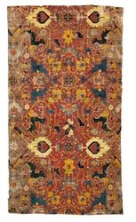 Tabriz medaillon tapijt fragment, Noordwest Perzië