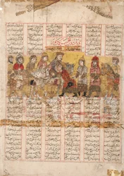 De terugkeer van Rustam met Bijan uit Turkestan, 1341