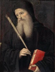 Sint Benedictus Predella van het San Pietro Polyptiek, ca. 1497
