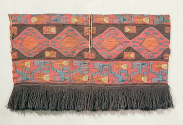 Shirt van in elkaar grijpende wol tapisserie, Nazca Cultuur