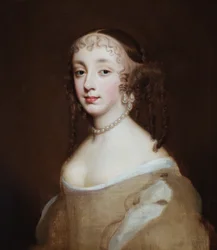 Portret van prinses Henrietta, Anne hertogin van Orléans (olieverf op doek)