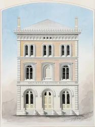 Dry Dock Savings Bank, New York City, New York, Wedstrijd ontwerptekening