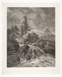 Landschap met waterval