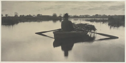 Roeien naar huis met de Schoof-Stuff uit Leven en Landschap op de Norfolk Broads, 1886, plaat XXI, 1886