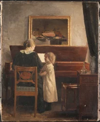Bij de piano