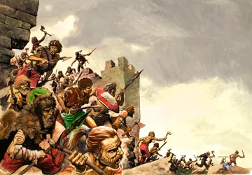 Pictische krijgers vallen Brittannië binnen