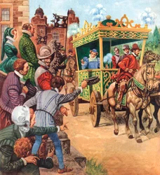 Koningin Elizabeth I bezoekt een landhuis