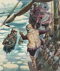 Onbekende scène op zee
