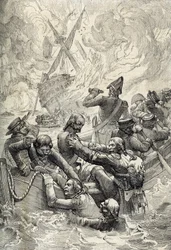 Expeditie van Egypte: De vernietiging van de Orient bij de Slag om de Nijl (Slag bij Aboukir) in augustus 1798 (Slag bij Aboukir baai: de vernietiging van L