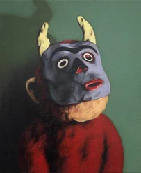 Aap in Koeienmasker
