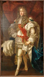 Portret van koning James II, ten voeten uit, in Garter Robes