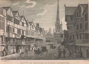 Rijen in Bridge Street, Chester; pagina 64 (Volume Eén)