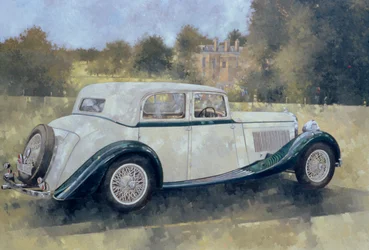 De Groene en Witte Bentley bij Althorp