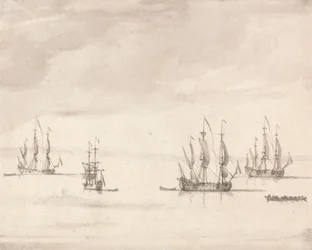 Oorlogsschepen bij Sheerness