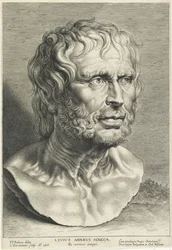 Buste van Seneca, gegraveerd door Lucas Vorsterman