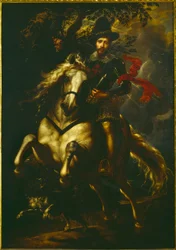 Portret van Giovanni Carlo Doria te paard
