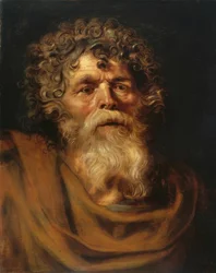 Portret van een bebaarde oude man