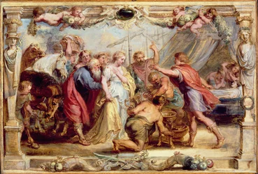 Briseis teruggegeven aan Achilles