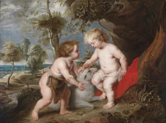 Christus en Johannes de Doper als kinderen