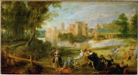 Der Schlosspark, ca.1635 (olieverf op eikenhout)