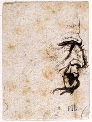 Galba, uit tien tekeningen van acht van de eerste twaalf Caesars, naar de medailles van Giovanni da Cavino