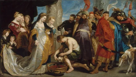 Hoofd van Cyrus naar koningin Tomyris gebracht