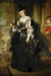 Helene Fourment met koets (schilderij op hout)