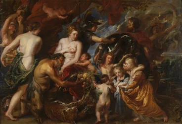 Vrede en oorlog, Minerva beschermt Vrede tegen Mars