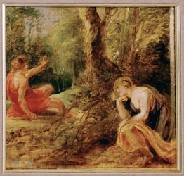 Procris en Cephalos (schilderij op hout)