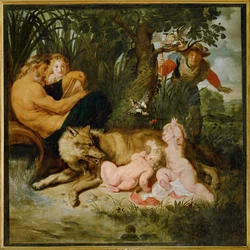 Romulus en Remus (schilderij op doek)