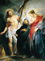 San Agustín tussen Christus en de Maagd