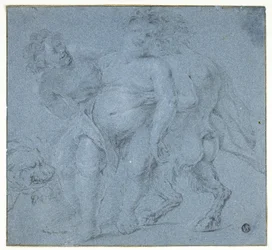 Silenus Ondersteund door Twee Satyrs