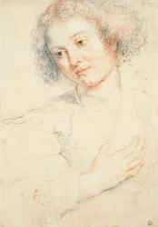 Studie van het hoofd van St. Apollonia