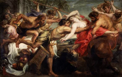 De ontvoering van Hippodamia, of Lapithen en Centauren, 1636-1638