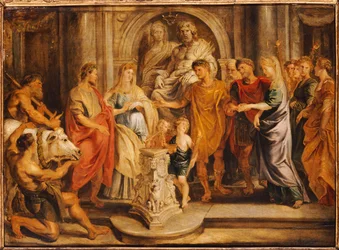 De huwelijken van Constantijn en Fausta en van Constantia en Licinius