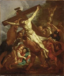 De kruisoprichting, ca 1600-50 (schilderij)