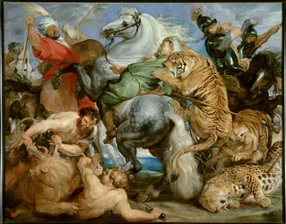 Tijgerjacht, ca. 1616, 2,56 x 3,24 m, Rennes, Museum voor Schone Kunsten