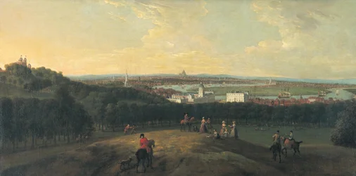 Londen vanuit Greenwich Park, 1718