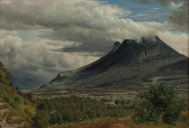 Het Granier-massief, uitzicht vanaf de Cluse de Chambéry 1850
