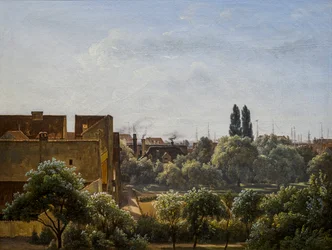 Uitzicht voorkant Charlottenborg richting de Botanische Tuin