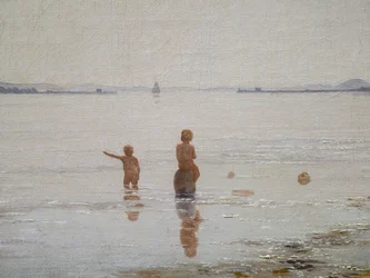 Uitzicht op Roskilde Fjord bij Frederikssund, Zeeland